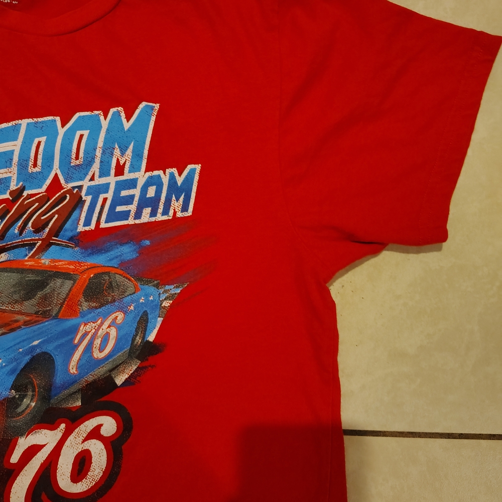 Kids Racing Team Red T-Shirt - Picture 3 of 4